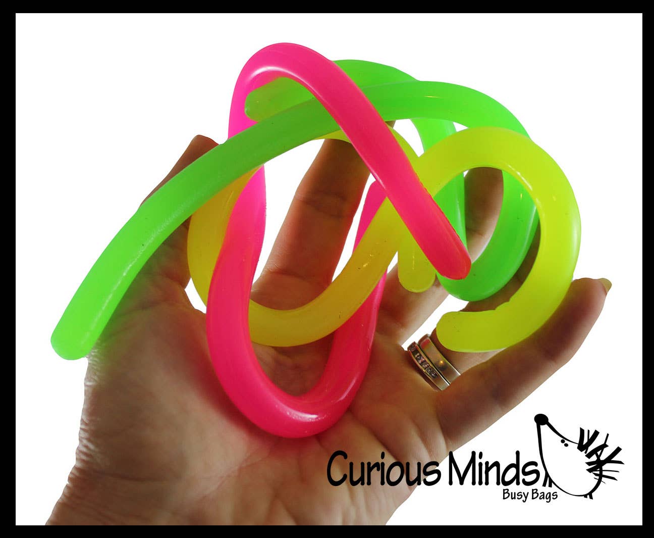 Curious Minds Toys - Wholesale Fidget Toy - Kids - 1 Glow in the Dark Stretch String Fidget Toy- Worm Noodle S7