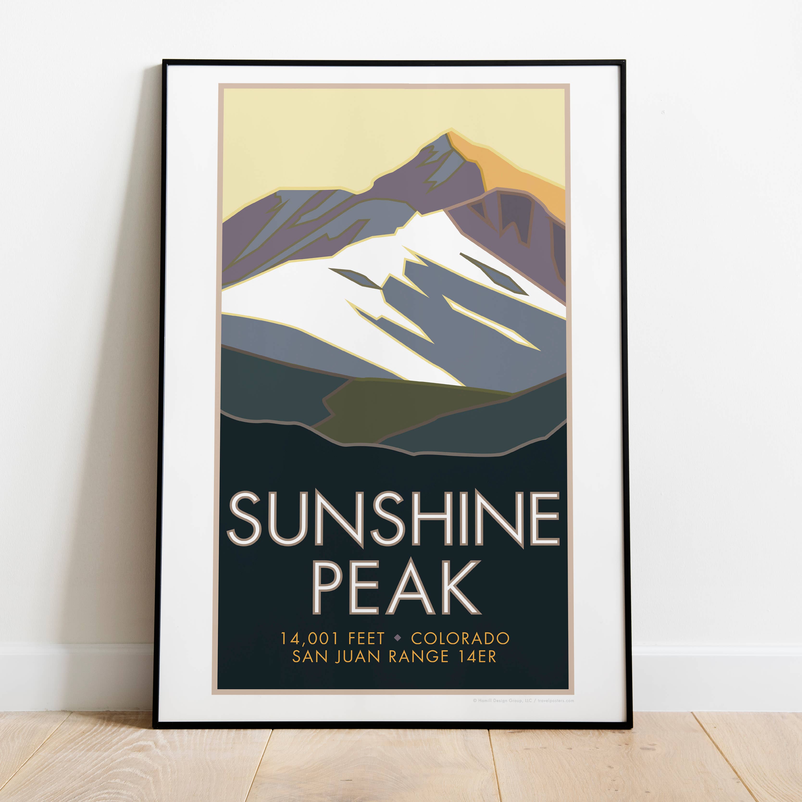 Travel Posters by M&W Design Co. - Wholesale Poster - Sunshine Peak, Colorado - Colorado 14er - Posters2