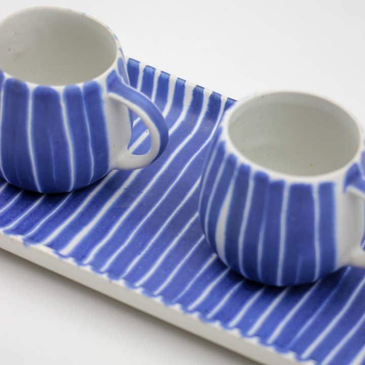 Pó de Barro - Wholesale Coffee Mug - Blue Me Away Stoneware Coffee Set for 21