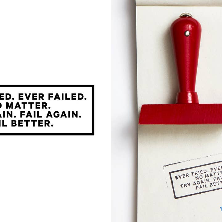 Wms&Co. - Vendita all'ingrosso Timbro in gomma/decorativo - Timbro di Gomma con Citazione Filosofica - Rettangolare44