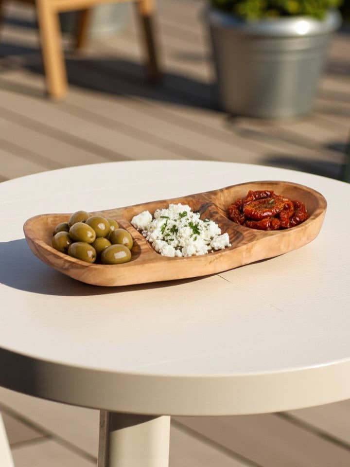 Handcrafted Wooden Serving Tray | Appetizer Tray for wholesale by Handcrafted Olivewood