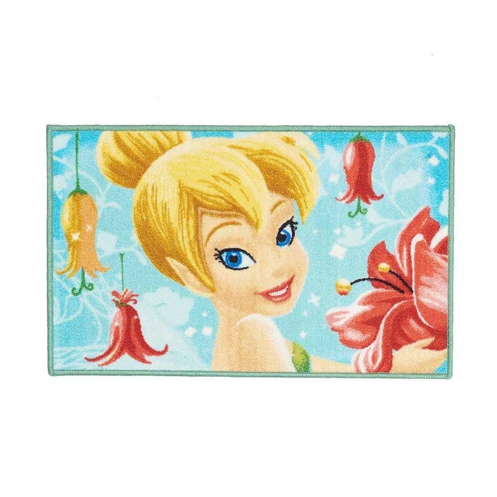 Tapis Enfant 50X80Cm Fairies Tinkerbell Bleu pour la vente par O&Ko