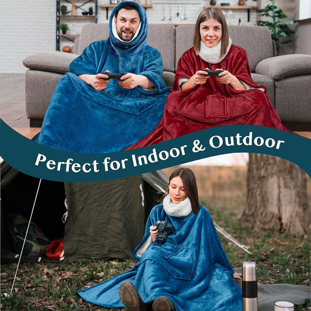 Pavilia - Wholesale Poncho - Women's - Neck Warmer Hooded Poncho Blanket61