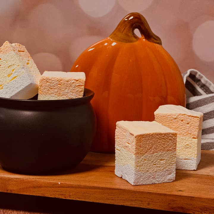 Candy Corn Marshmallows for wholesale by Mallowdoos Marshmallows