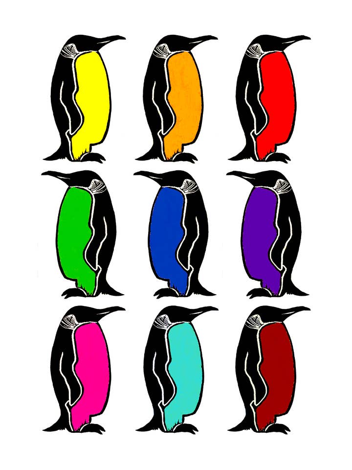 Pride Mars van de Pinguïns (21,6 x 27,9 cm) kleurenafdruk voor wholesale door Pixel Palmer