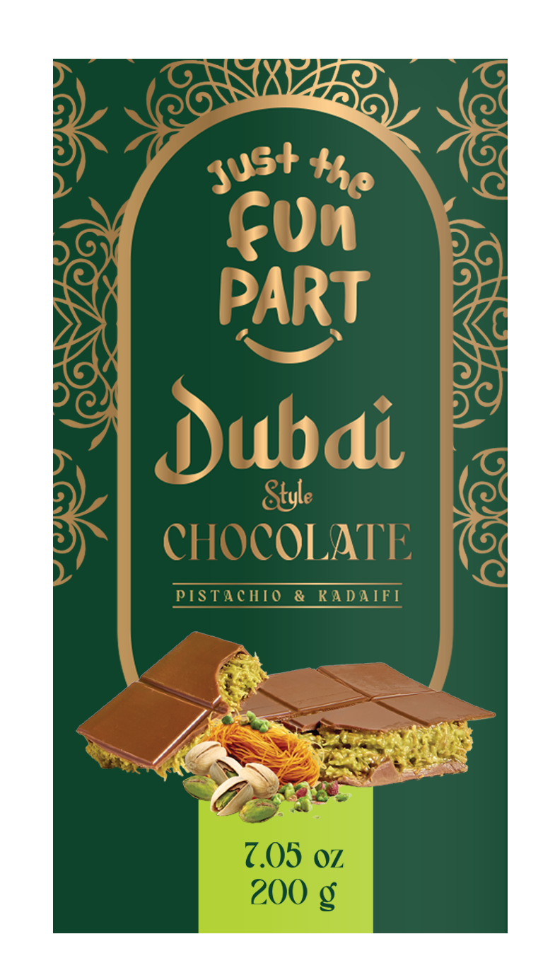 Just the Fun Part - Wholesale Chocolate Bar - Just The Fun Part - Dubai Chocolate Bars - 7.05oz1