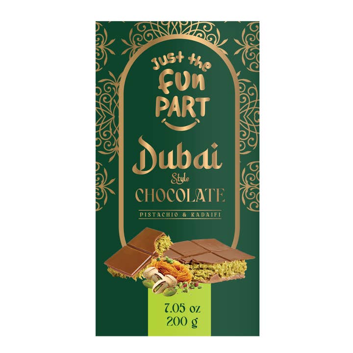 Just the Fun Part - Wholesale Chocolate Bar - Just The Fun Part - Dubai Chocolate Bars - 7.05oz1