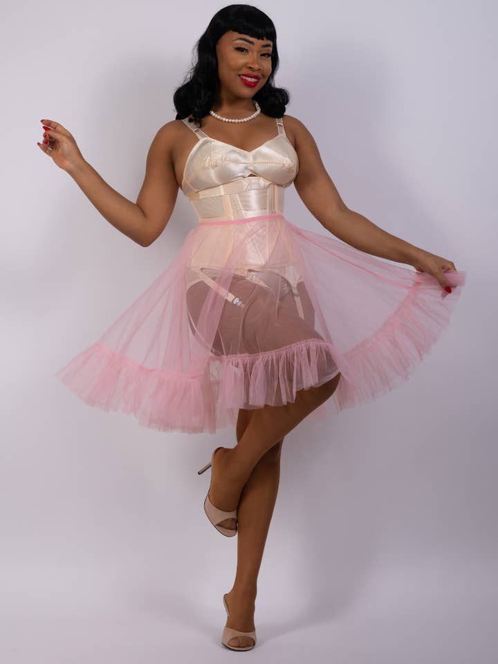 What Katie Did - Wholesale Skirt - Women's - Pink Frilly Petticoat L8021P