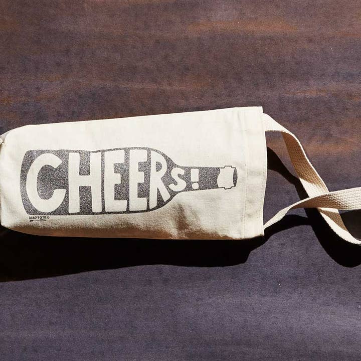 Maptote - Wholesale Wine Tote - Cheers! Single Wine Totes