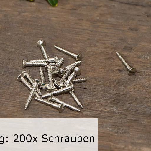 Antikas - Wholesale Decorative Figurine - 200 x slotted screws, countersunk head, wood (DIN 95), brass0