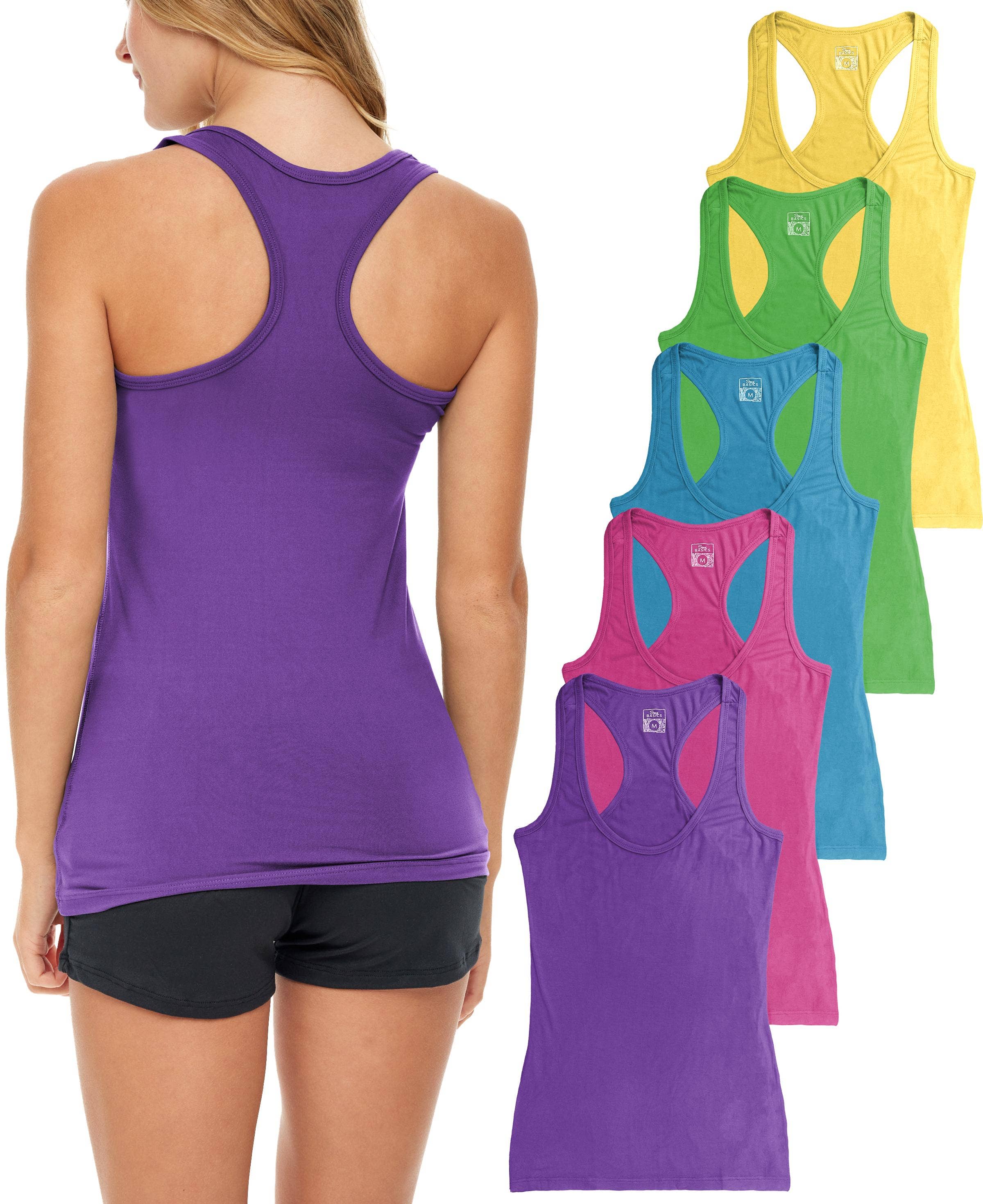 I-Wear Brands - Wholesale Tank Top - Women's - 5 Pack Women's Racerback Cotton Stretch Tank Top4