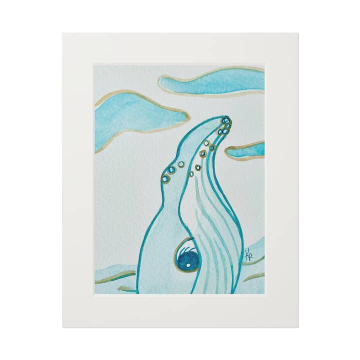Dreamy Whale 11x14" Giclee Prints for wholesale by Kimberly Ratliff Art