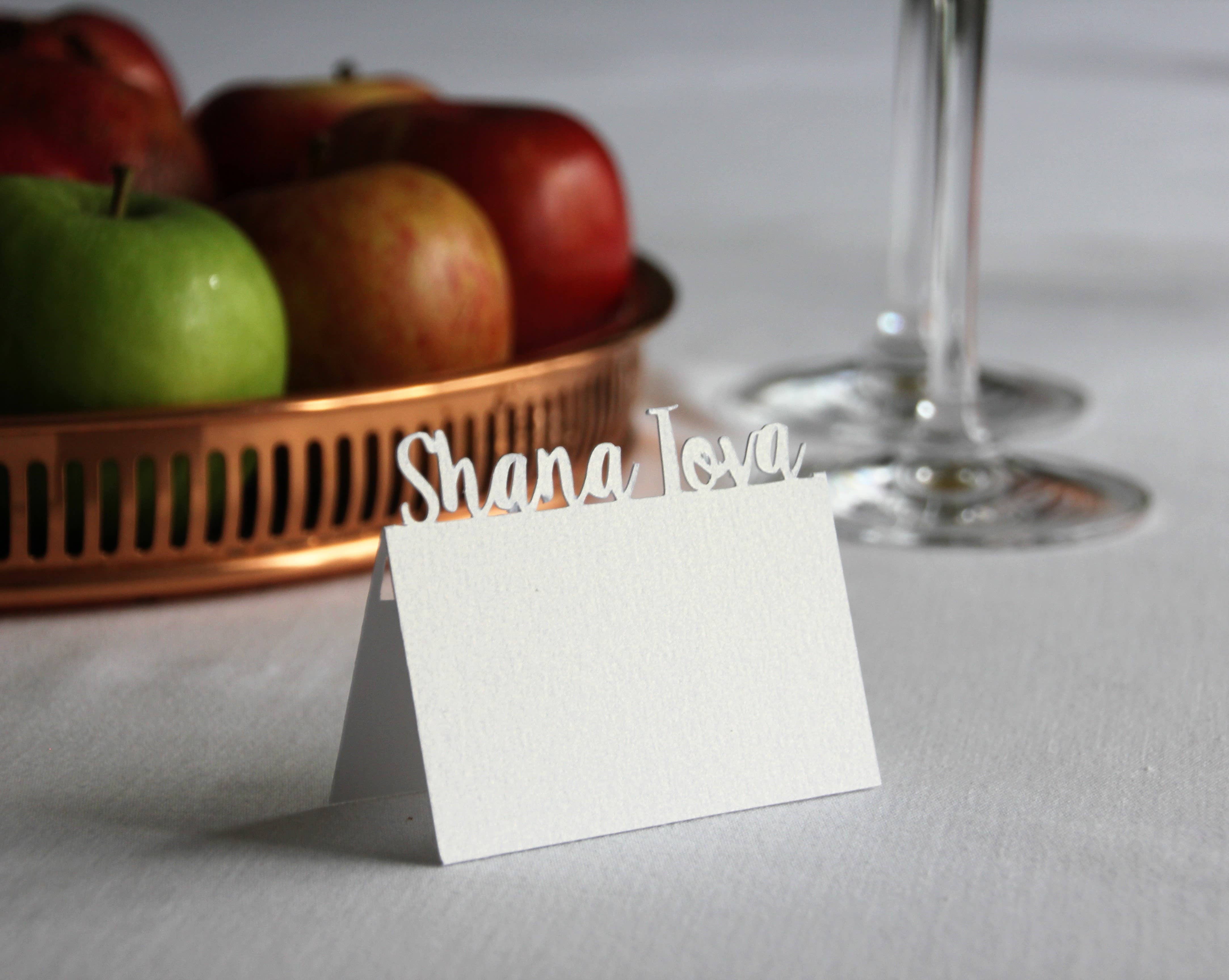 thekitcut - Wholesale Place Card / Place Holder - Shana Tova Place cards  |  Rosh Hashanah decoration 4