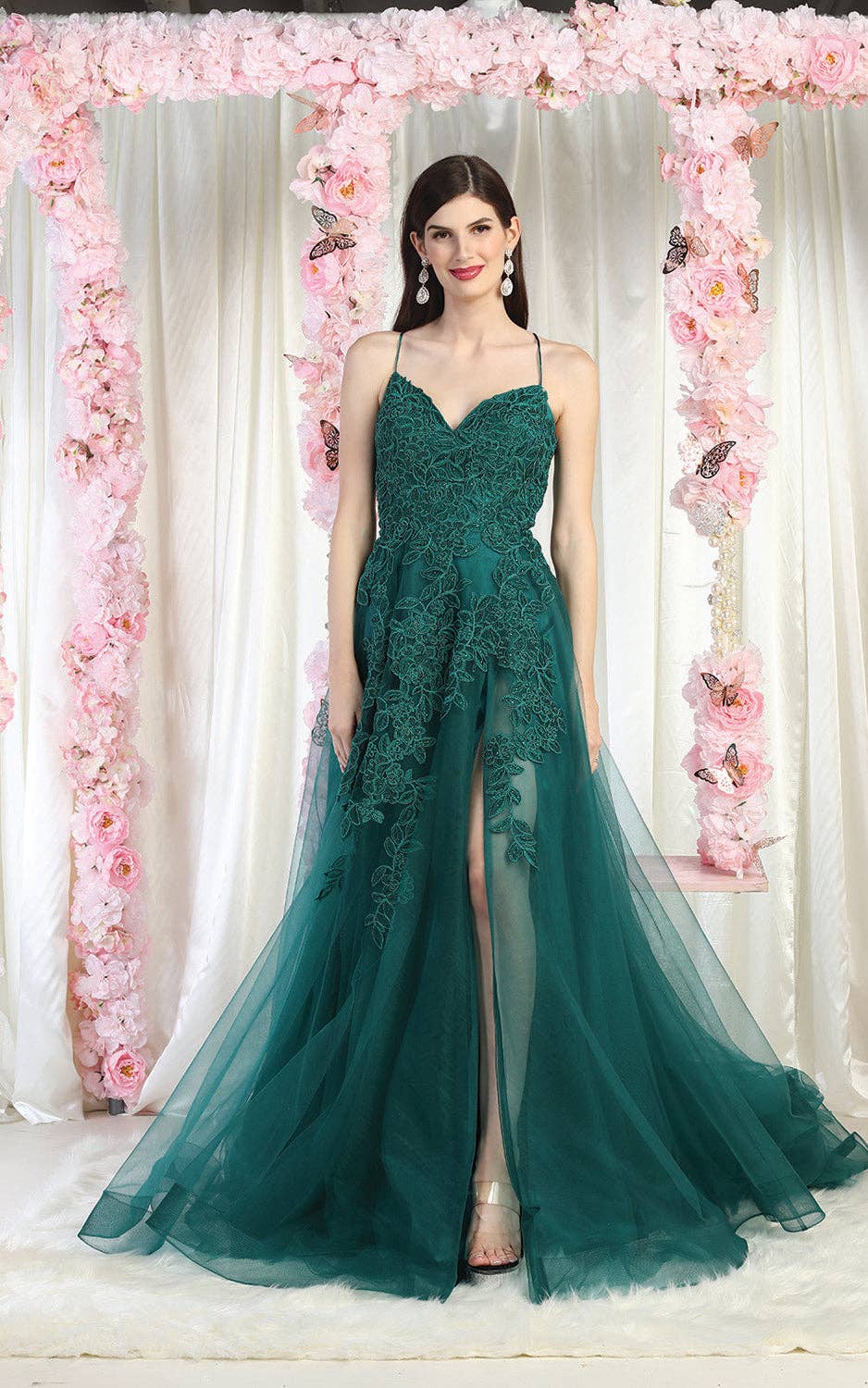 LA Merchandise – Großhandel Abendkleid – Damen – LA2013 Besticktes Tüll-Abendkleid2