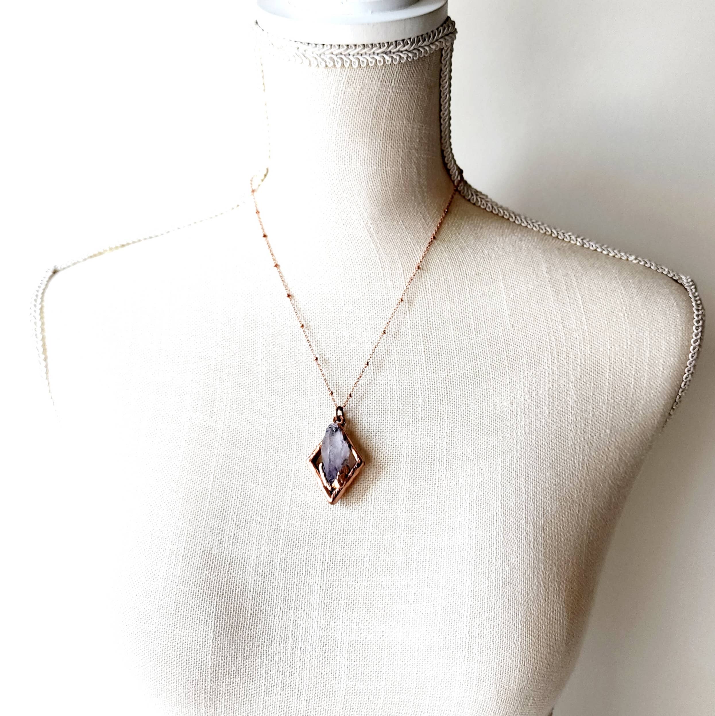 MergingMetals - Wholesale Pendant/Charm Necklace - Vera Cruz Amethyst Diamond Necklace4