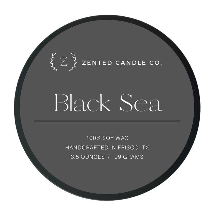 Mar Negro | Navio preto fosco | 3,5 onças por atacado de Zented Candle Co.