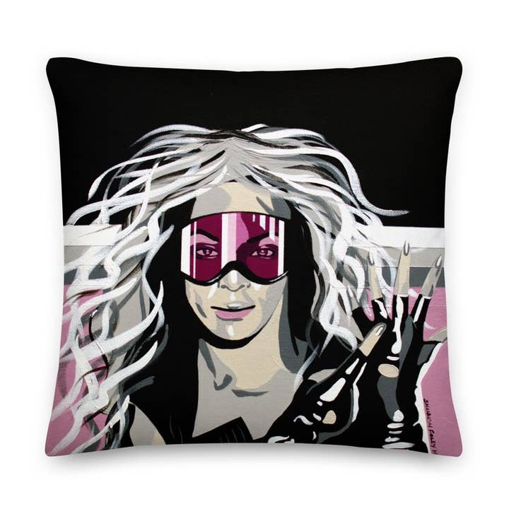 Queen B Après Ski Pillows for wholesale by Uptripping (Shannon Foley Henn)