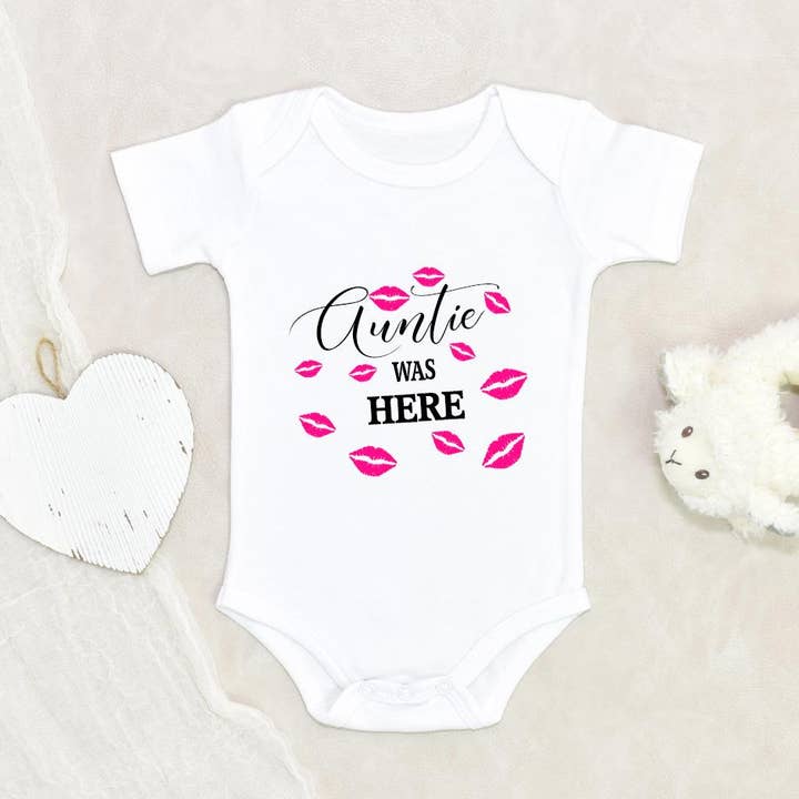 Auntie Kisses Baby Onesie for wholesale by NewBabyWishes