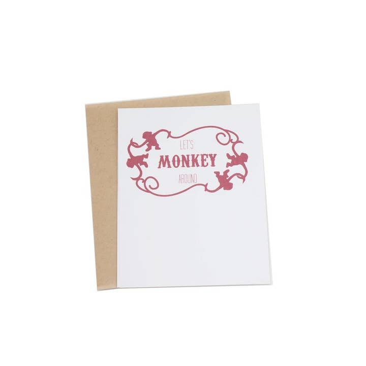 Dodeline Design - Wholesale Valentine's Day Card - Let's Monkey Around Romantic Valentine's Day Card