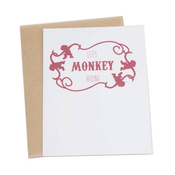 Dodeline Design – Großhandel Valentinstag-Karten – Let's Monkey Around Romantische Valentinstagskarte0