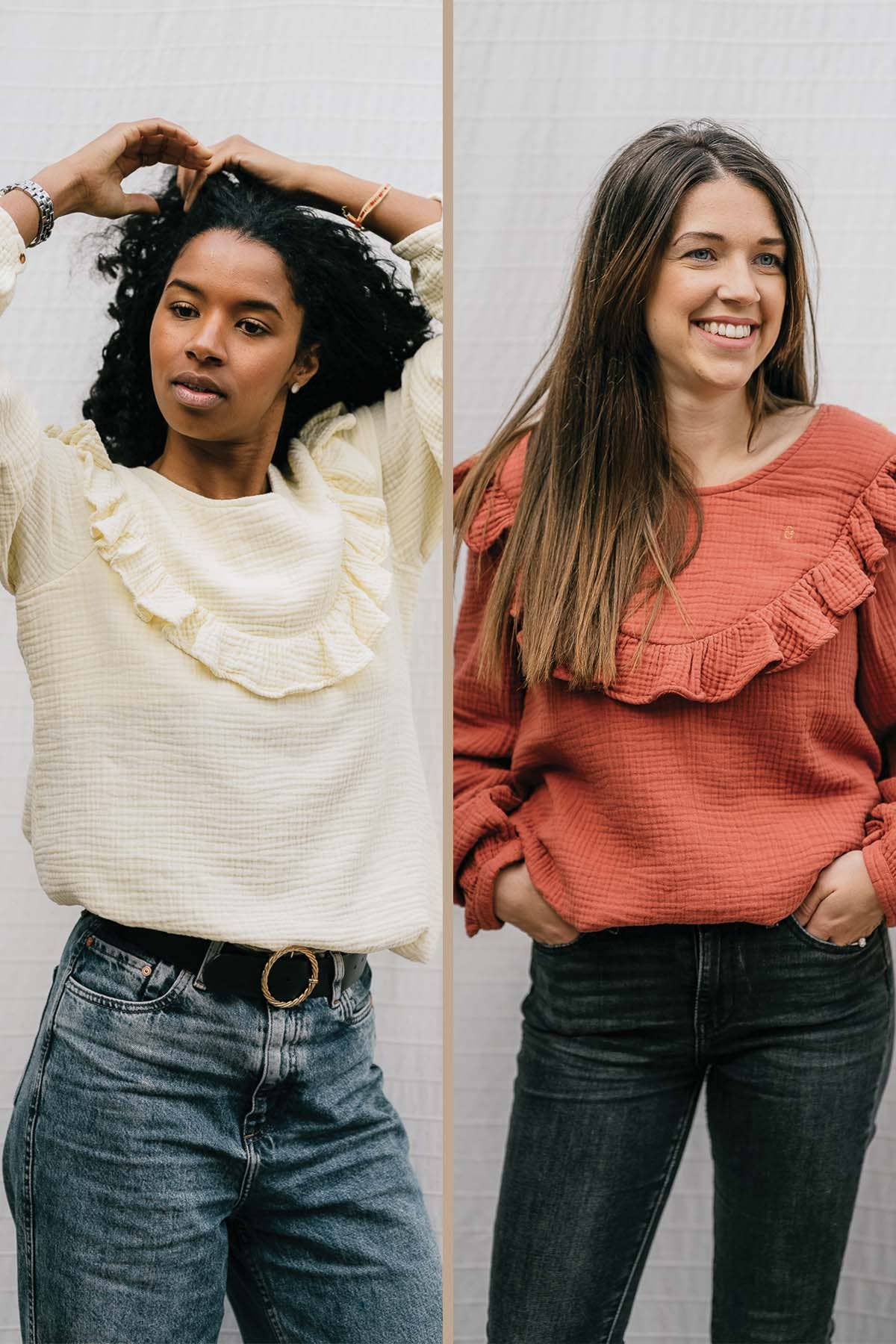 You&Milk – Engroshandel Top til amning - Graviditet og barsel – Bohémilk ammebluse Milk-Terracotta i 100 % økologisk bomuld6