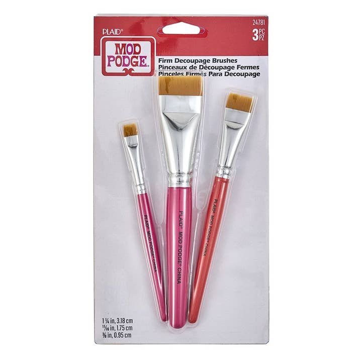 Mod Podge ® Firm Decoupage Brushes - 3-Piece for wholesale by Plaid Crafts