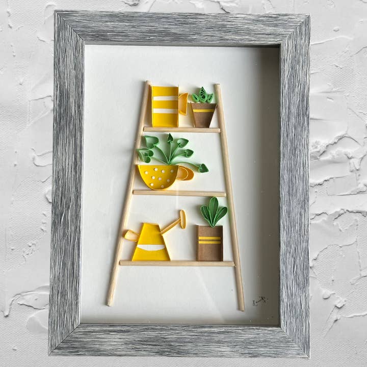 Gardening Wall Art with Paper Quilling, 3D Paper Wall Art for wholesale by Craftify Mom