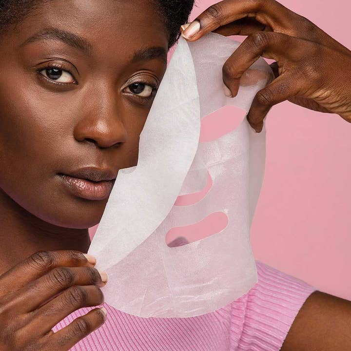 Masque en tissu à la vitamine C et à la cerise 🍒 pour la vente par Vitamasques US