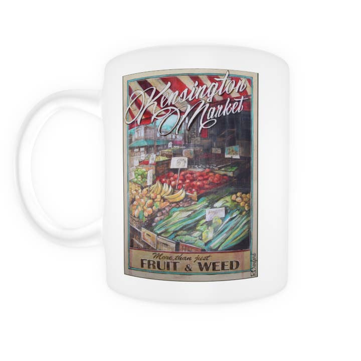 Kensington Market Toronto Coffee Mug| Rob Croxford for wholesale by Totally Toronto Art/Sassy City Studio