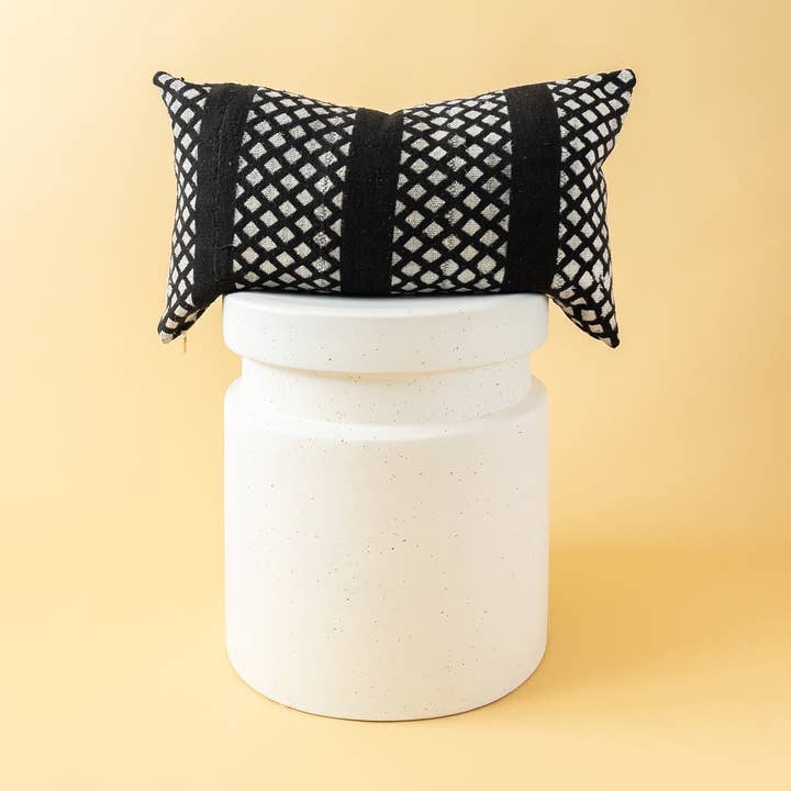 DK Renewal - Venta al por mayor Cojín decorativo - Almohada lumbar de tela de barro negra 1010