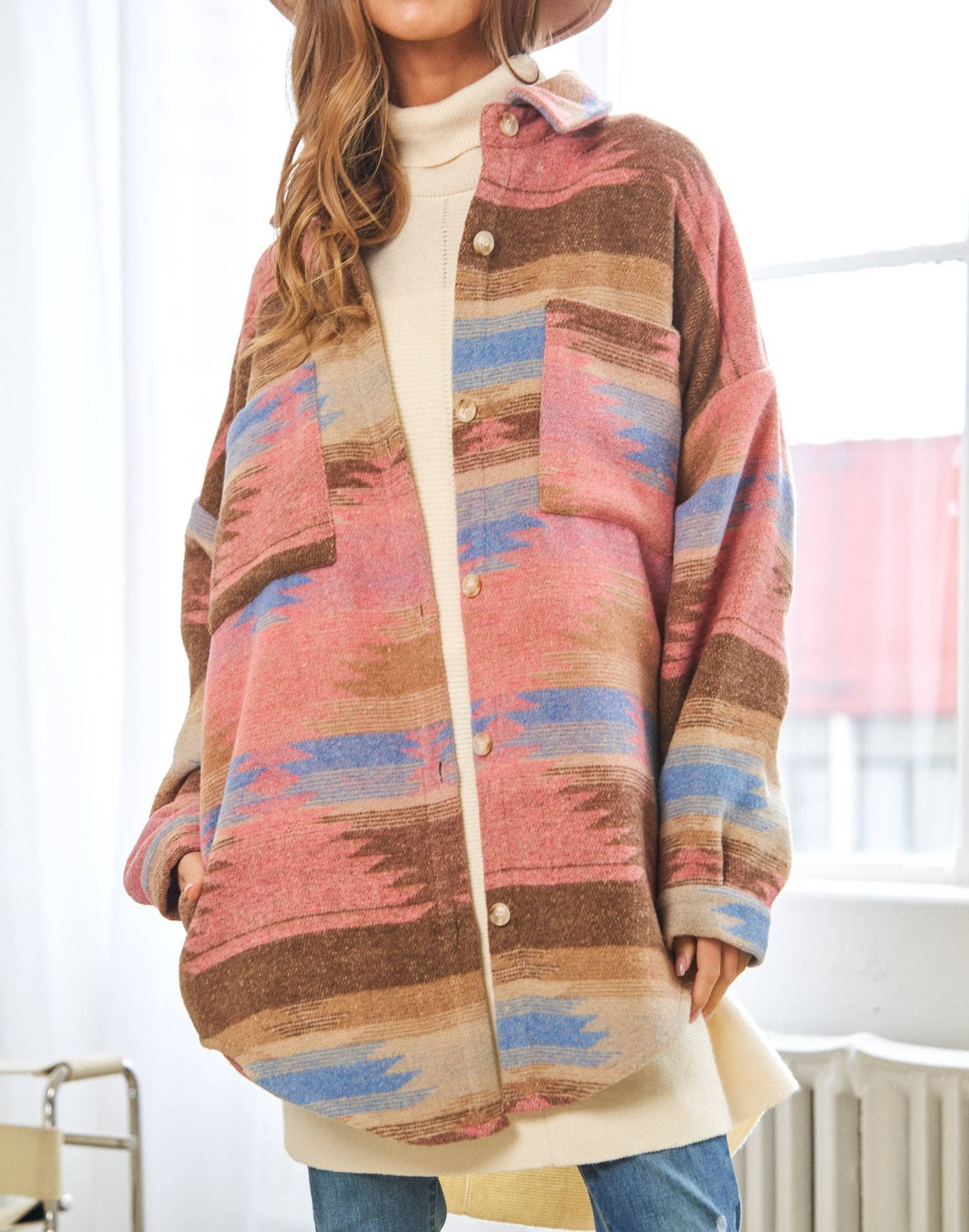 HIDDENBRAND - Wholesale Jacket - Women's - Aztec Tweed Western Jacket16