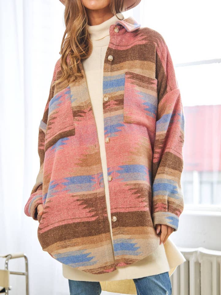 HIDDENBRAND - Wholesale Jacket - Women's - Aztec Tweed Western Jacket16