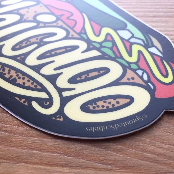 Sprouted Scribbles - Wholesale Sticker - Chicago Sticker - Hot Dog Travel Food7