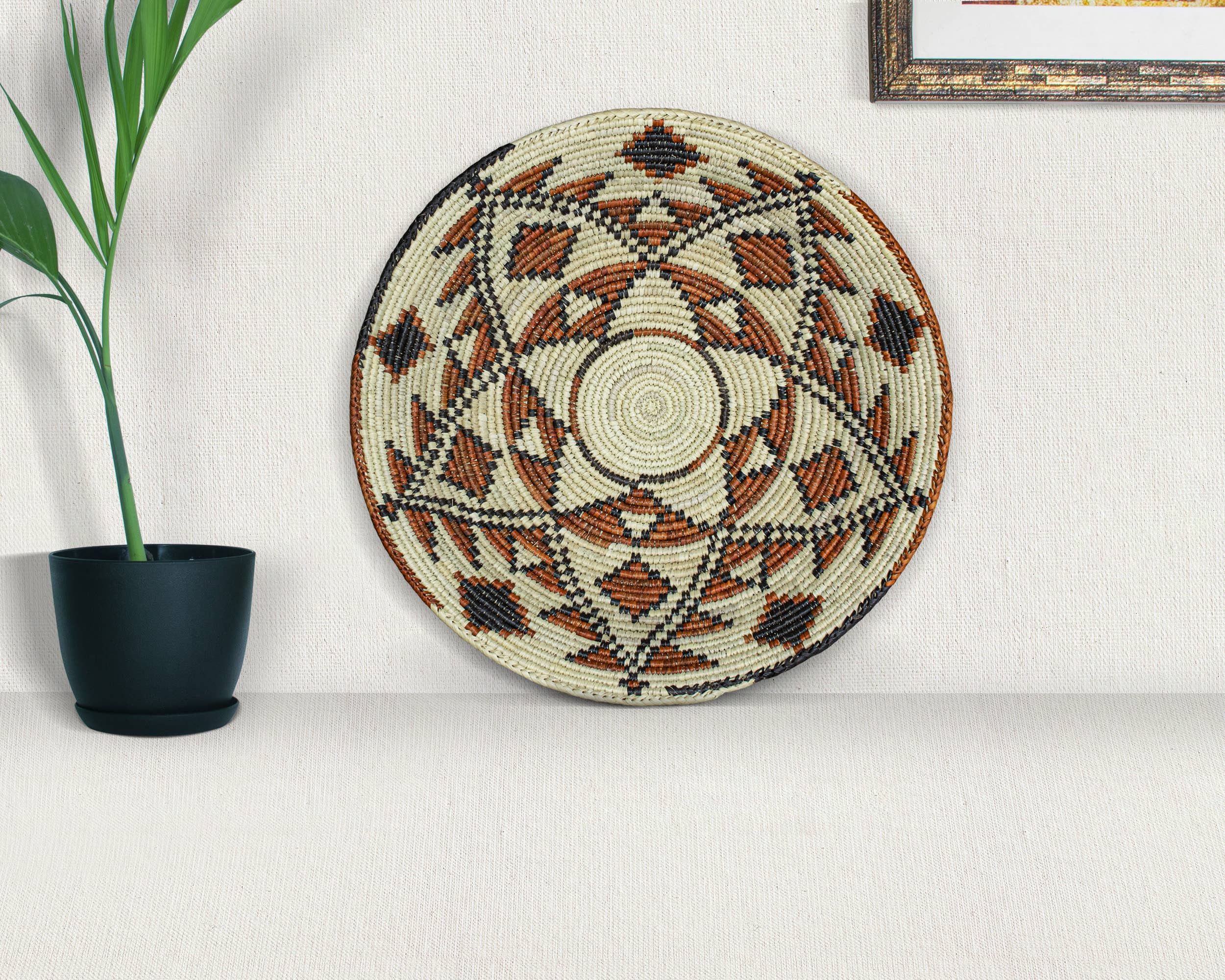 ArtisanalEmporiumLLC - Wholesale Wall Accent - 14" Handwoven Mureedni Bowl for Wall Basket Decor 8