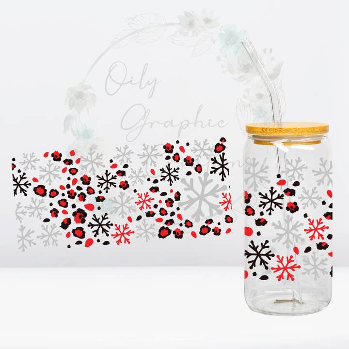 Animal Print Christmas Sweater-16oz UV DTF Wrap for wholesale by Oily Graphic Creations