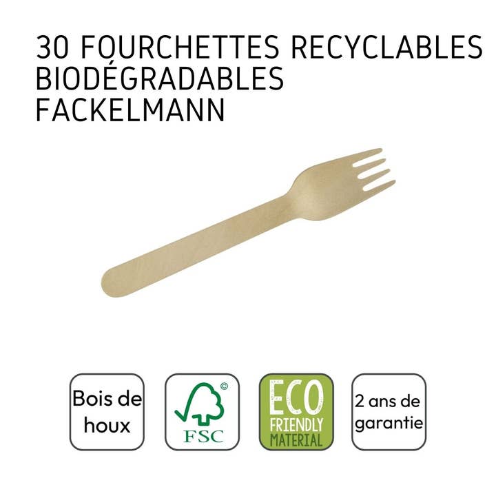 Fackelmann - Wholesale Disposable servingware set - Fackelmann Move Disposable Wooden Forks, Pack of 3011