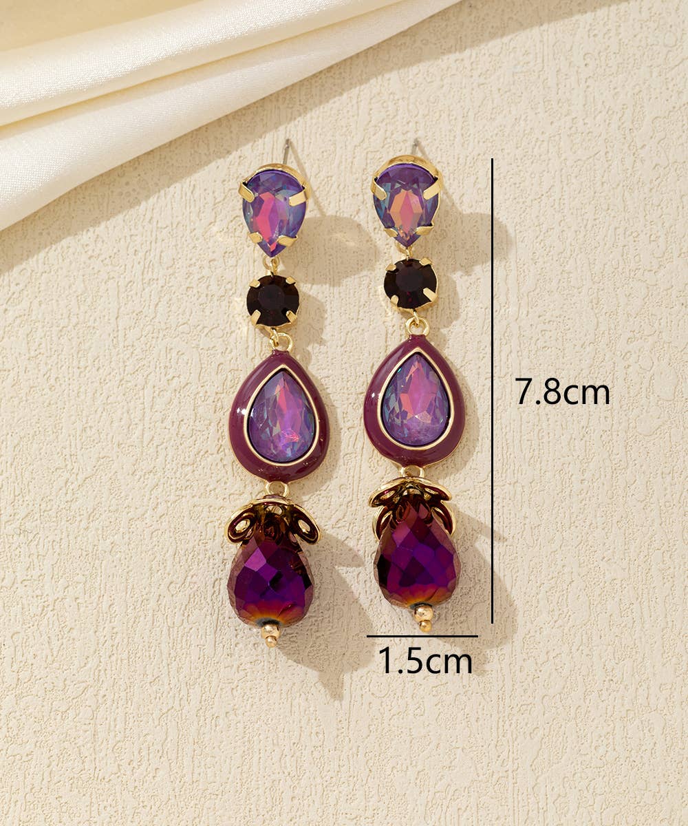 Blossom bijoux – wholesale Dangle earrings – Long drop crystal earrings – 26AHBOL0264