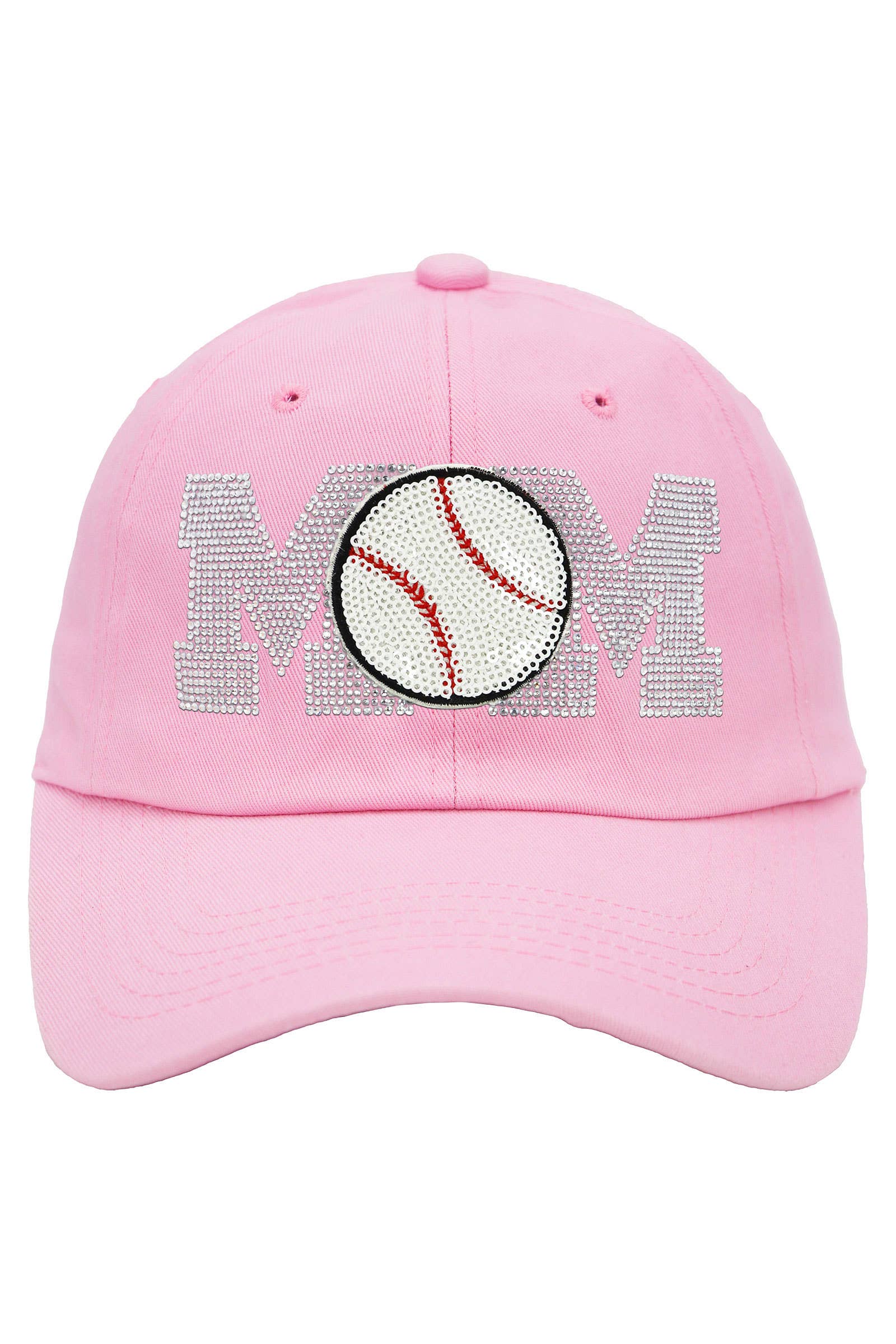 Cap Zone - Wholesale Baseball Cap - Women's - Baseball Mom Bling Rhinestone Cotton Polo Cap11