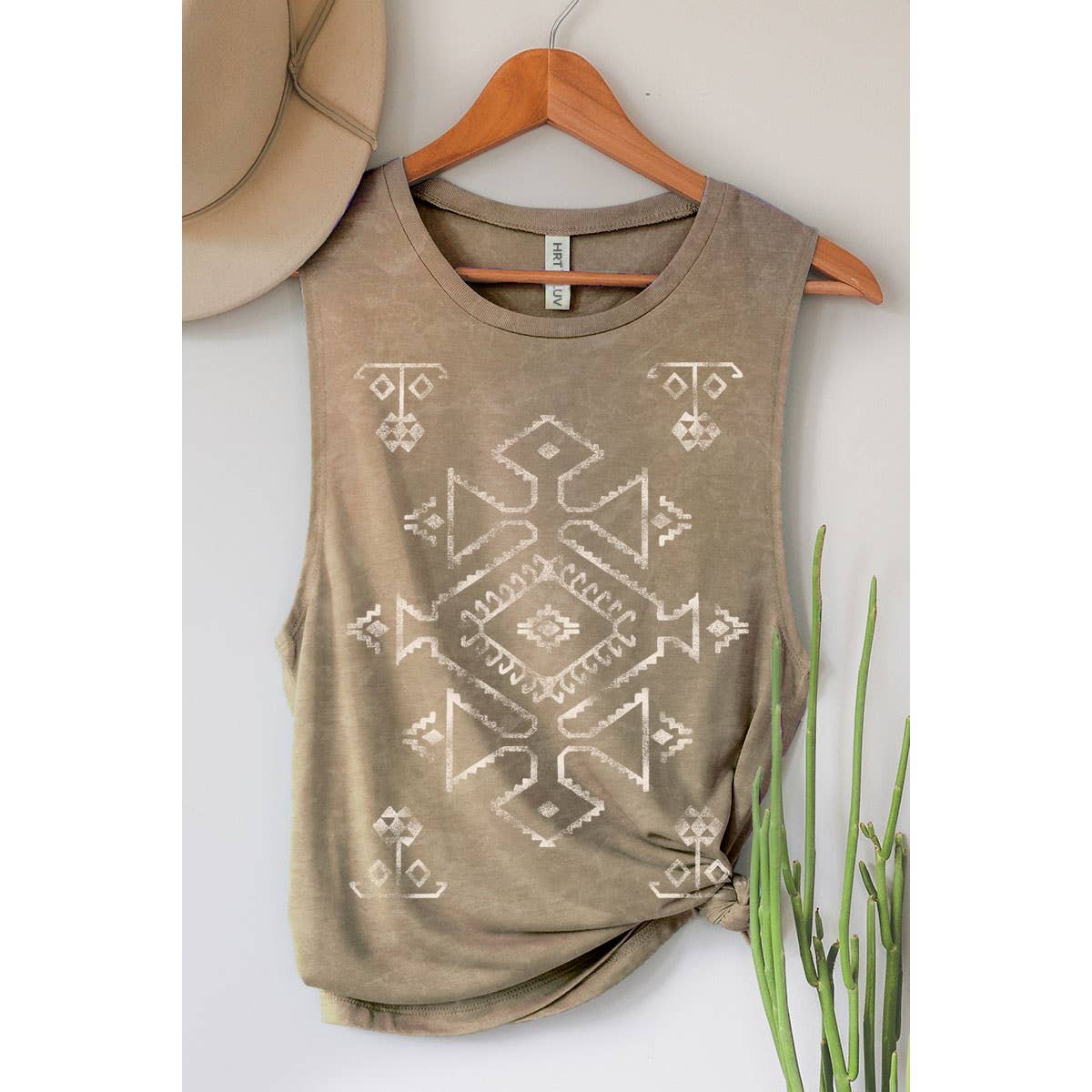 HRTandLUV - Wholesale Tanktop - Dames - AZTEK TANKTOP MET MINERALE PRINT4