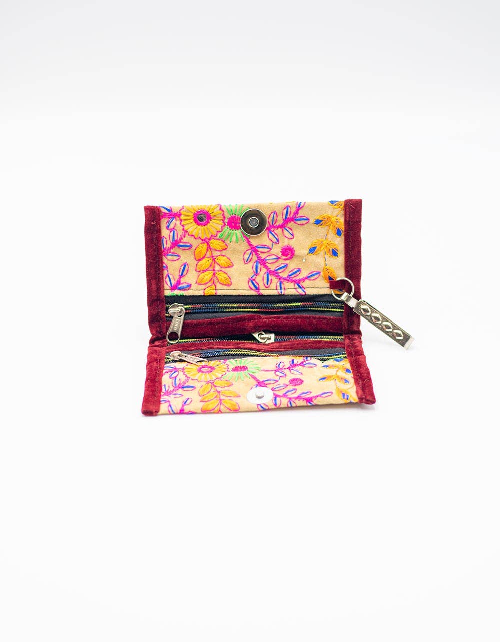 Kimago Look – Carteira - Unissexo por atacado – Carteira étnica bordada à mão Kimago – design único e funcionalidade5