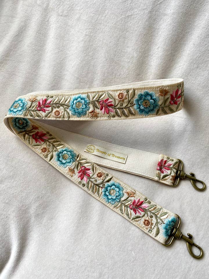 Correa para bolso Solstice en color crema para venta al por mayor de Temple of Treasure