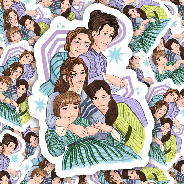 Små Kvinder March Søstre Matte Vinyl Sticker for engroshandel hos Wonder & Wild