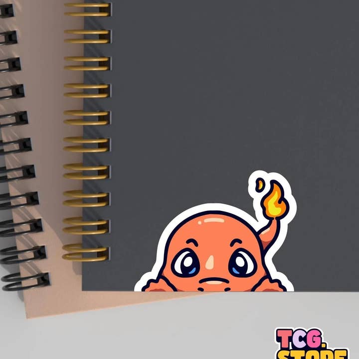 TCG.Store - TCGDOTSTORE - Wholesale Sticker - Charmander Peeking Pokémon Sticker8
