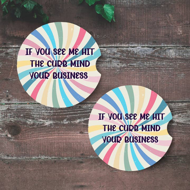 Mind your business - Car Coaster for wholesale by Harper Grace Press