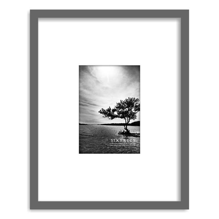 Sixtrees - Wholesale Picture Frame - Logan Collection Matted Wood Picture Frames - Multiple Sizes2