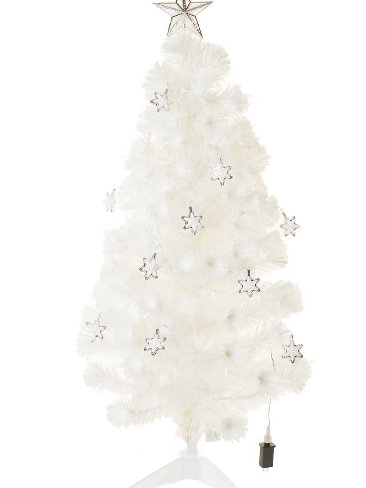 NOUVEAU-Sapin de Noël en fibre optique Fraser blanc pour la vente par Starlight Collection