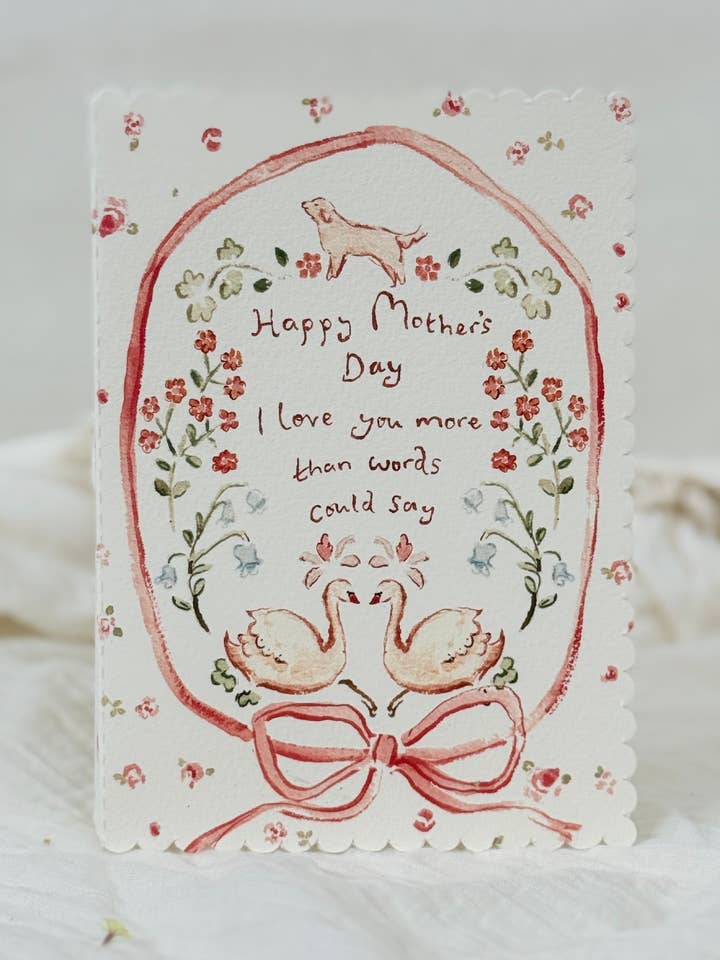 Feliz Día de la Madre - tarjeta en el prado para venta al por mayor de Sophie Amelia Creates