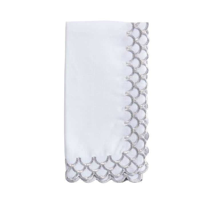 Saro Lifestyle - Wholesale Dinner & Cloth Napkin - Scalloped Edge Napkin3