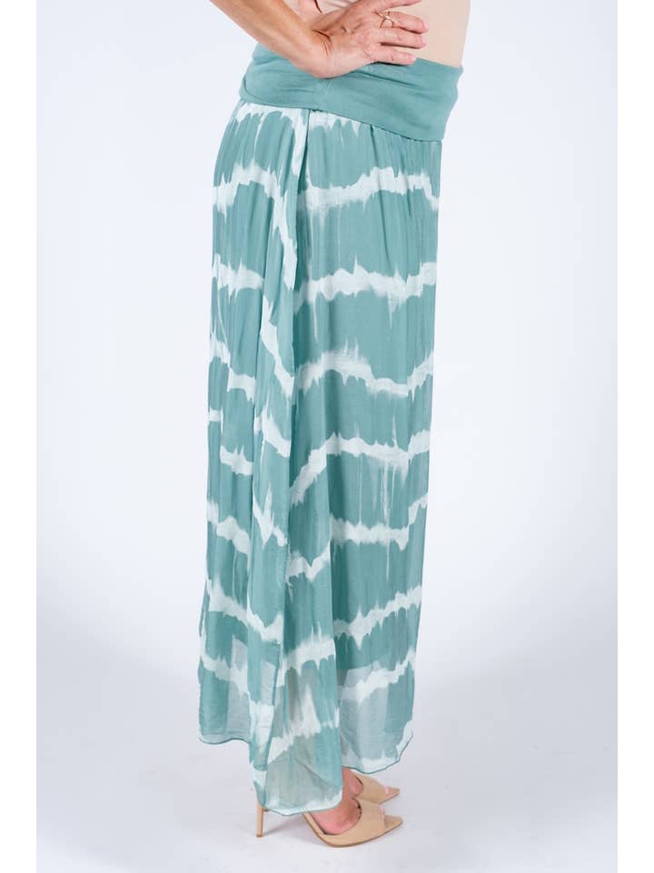 TINA Stephens Italy/Tees By Tina - Venta al por mayor Falda - Mujer - Falda de cintura plegable de seda Tie Dye Brenda (SL204TD)4