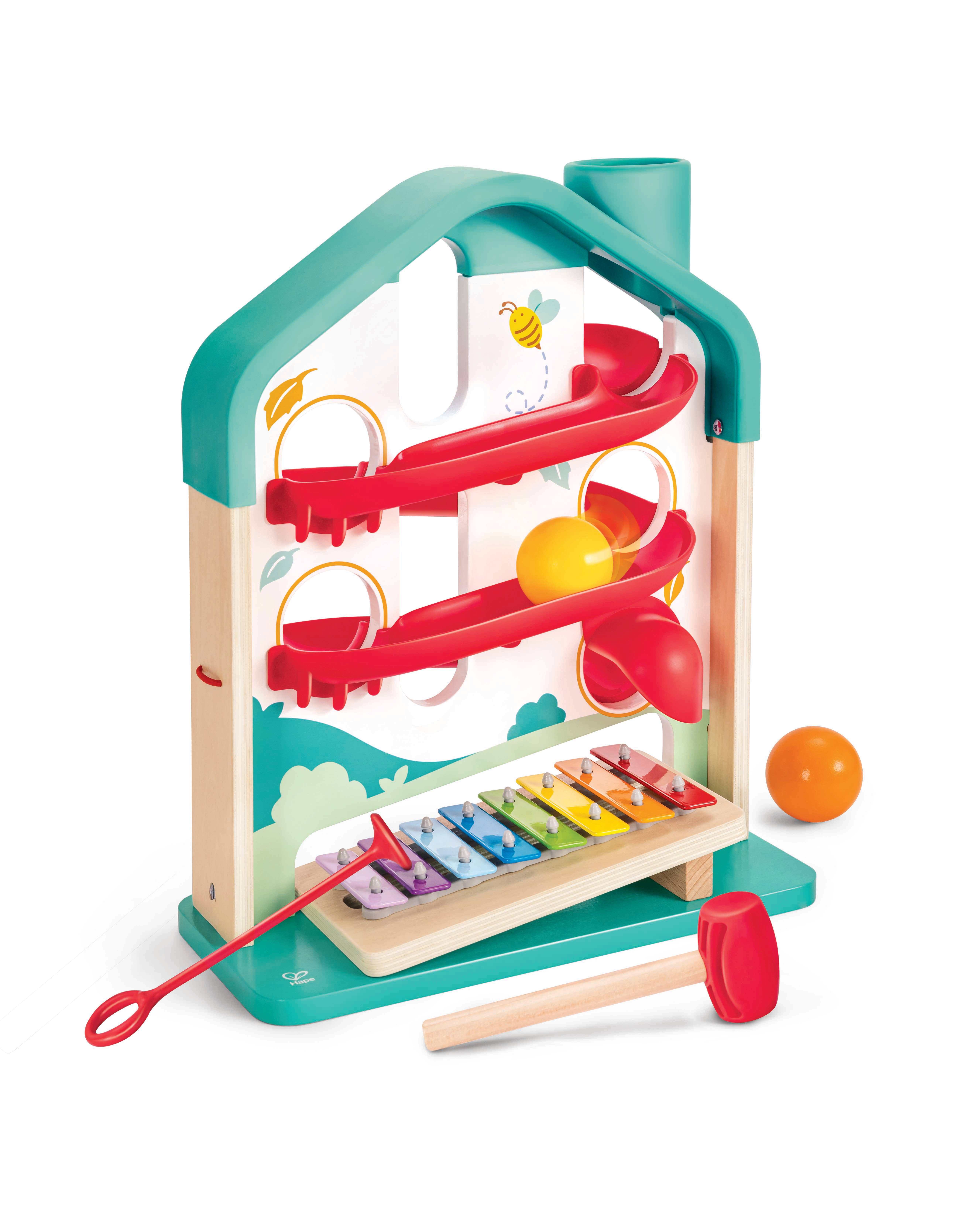 Hape Toys - Vente Jouet en bois – enfant - Course à balles Melody Mansion